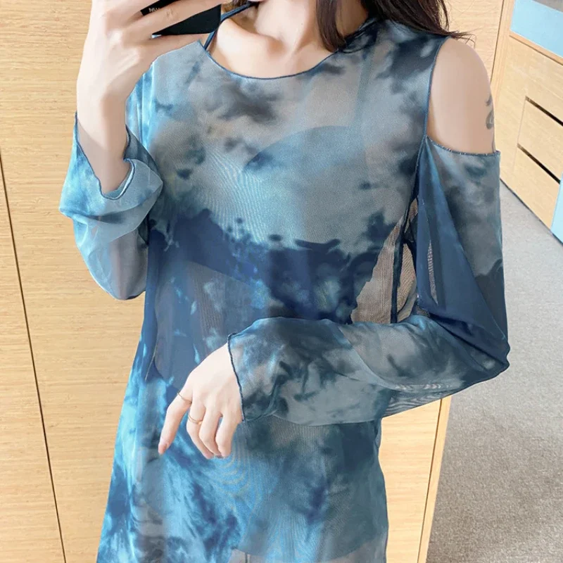 Женский комплект бикини из 3 предметов купальник с градиентом накидка длинным