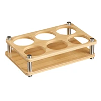 shot glasses holder solid wooden shot glass tray bamboo wood shot glass holder stand for home party bar heavy base rack for