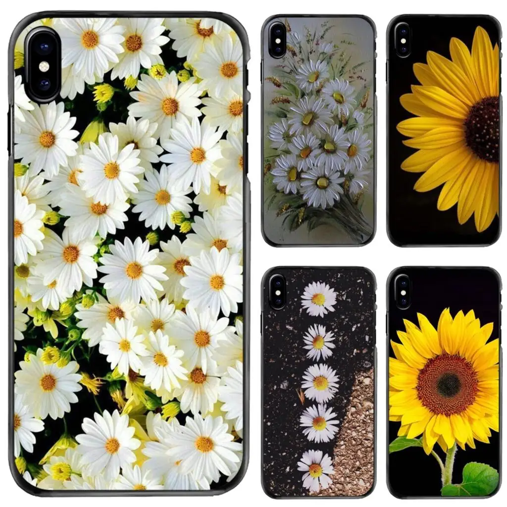 

For Apple iPhone 11 12 13 14 Pro MAX Mini 5 5S SE 6 6S 7 8 Plus 10 X XR XS Hard Phone Shell Case Small Daisy Sunflower