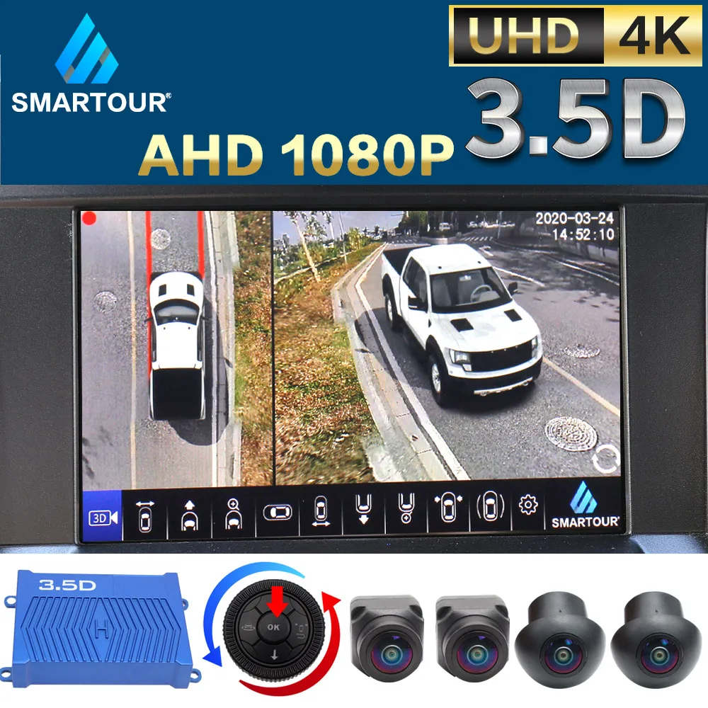 

Автомобильная панорамная камера Smartour с углом обзора 360 ° и поддержкой разрешения 1080P