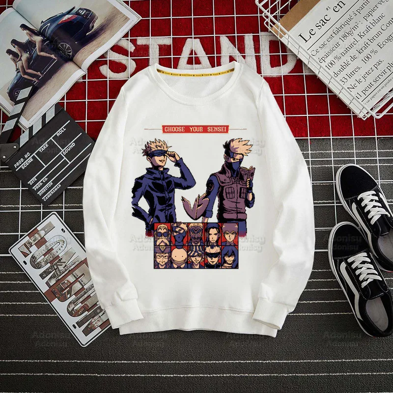 

Manga Japanese Anime Jujutsu Kaisen Gojo Satoru Men Hoodies Autumn Hooded Sweatshirt Men Hip Hop Classic Hoody Pullover Tops