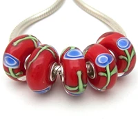 yg1558 5x 100 authenticity s925 sterling silver beads murano glassbeads beads fit european charms bracelet diy jewelry lampwork