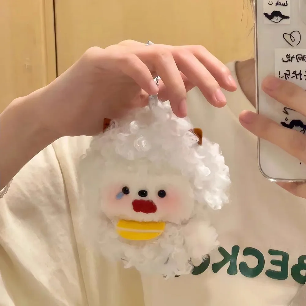 ścisnąć piszczący pluszowy brelok do kluczy pakiet materiałów ręcznie pluszowa lalka zabawki owca wisiorek