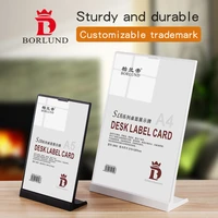 borlund advertising board display stand plastic double side payment scan block frame store information display a4