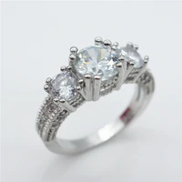 diwenfu s925 silver 2 carats fl cut diamond ring for women fine bizuteria anillos de silver 925 jewelry gemstone dainty ring box