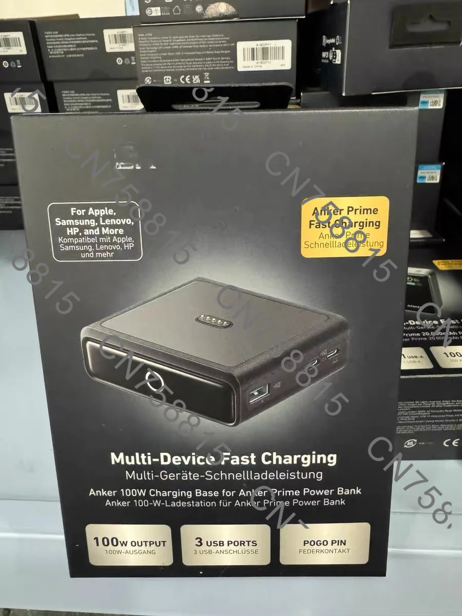 Фото Для быстрой зарядки Power Bank Prime используется зарядная база Anker 100W, оснащенная 4 портами для ноутбуков и совместимостью с MacBook. №1
