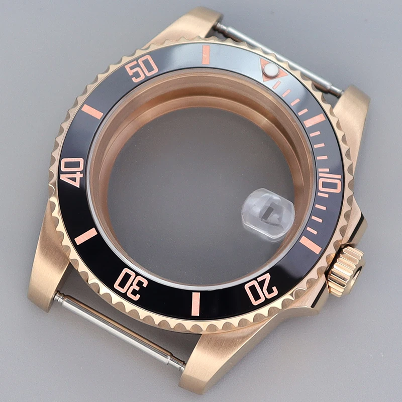 40 мм корпус Ms. Watch All Rose сапфировые детали для часов безель 120clics NH35 NH36/38 8215 2824