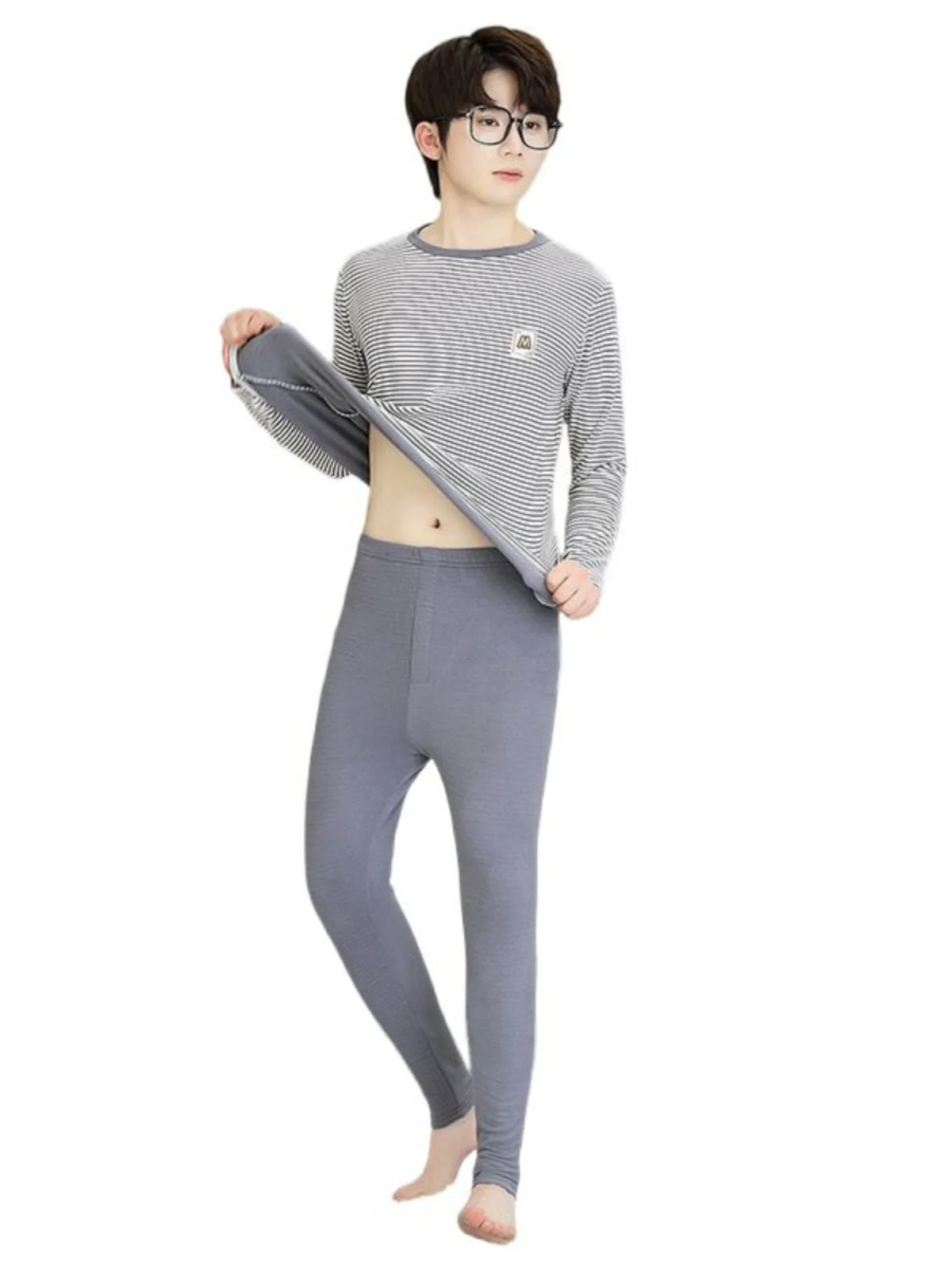 Зимняя рубашка с утолщенным низом на флисовой подкладке для мальчиков 5 лет