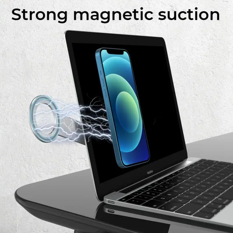 

Folding Aluminum Expansion Portable Adjustable Phone Stand Magnetic Laptop Screen Side Mount Phone Holder Portable