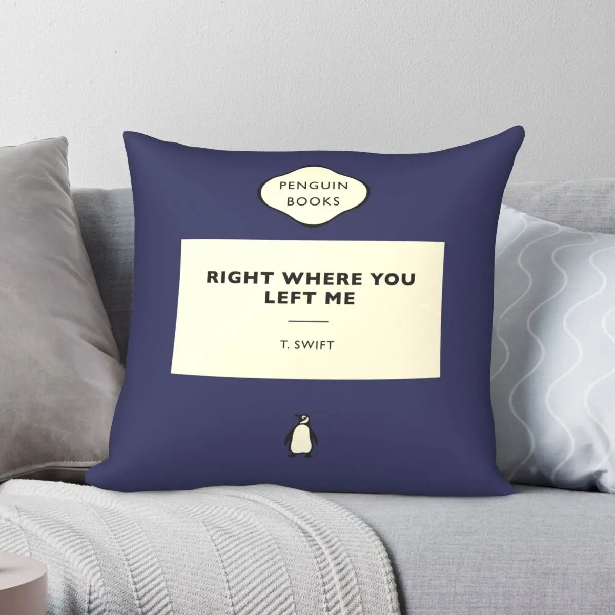 

Right Where You Left Me Book Cover Pillowcase Polyester Linen Velvet Creative Zip Decor Pillow Case Car Cushion Cover