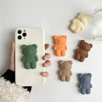 phone holder bedside three dimensional silicone bear transparent bracket creative lazy grip tok mobile accessories phone