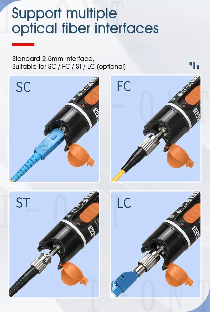 2 In1 FTTH Fiber Optic Tool Kit Fiber Optical Power Meter -50~+26dBm and 10mw1/30/50MW Visual Fault Locator Fiber optic test pen