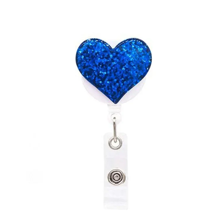 

Силиконовый брелок-ретрактор для бейджа с сердечком