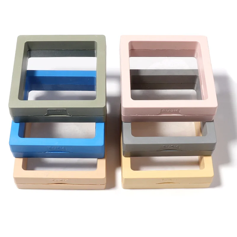 Полиэтиленовая пленка 7x7x2 см коробка для хранения ювелирных изделий упаковочная