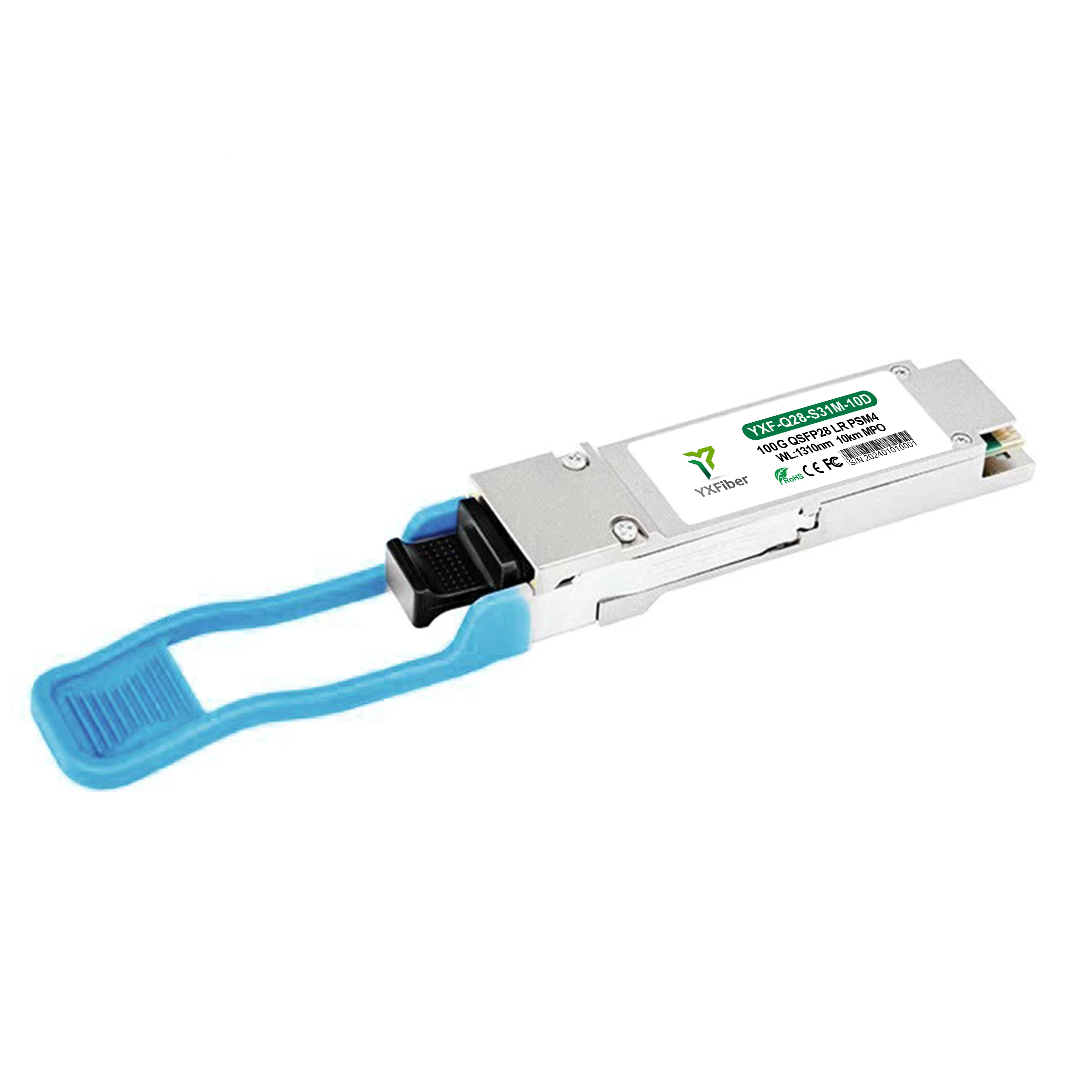 Оптический модуль 100 г Qsfp28 1310 нм 10 км LR4 MPO SMF DDM Sfp Модуль приемопередатчика Qsfp