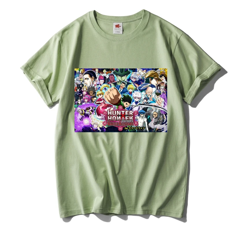 Футболка Мужская/Женская хлопковая с принтом Hunter X свободная рубашка коротким