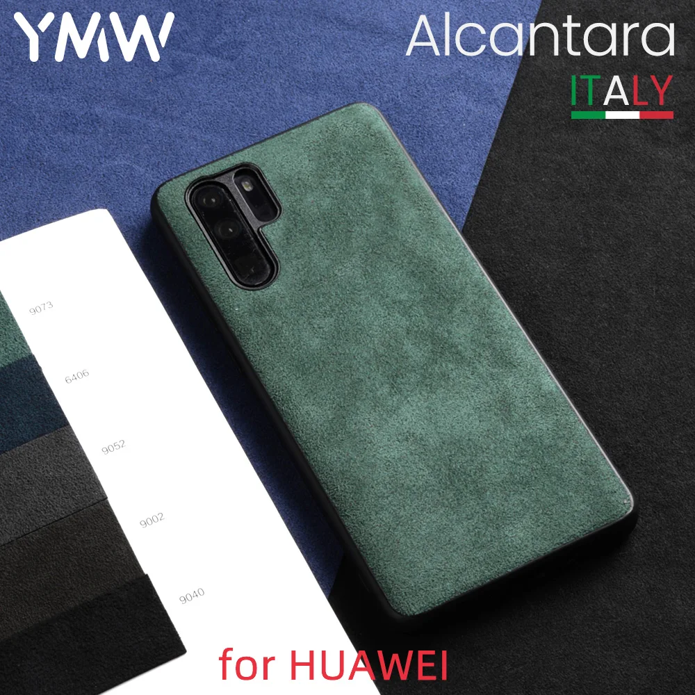 

YMW ALCANTARA Case for HUAWEI P30 Pro HONOR 20 Pro P40 Lite Mate40 30 20 Pro Luxury Artificial Leather Business Phone Cases