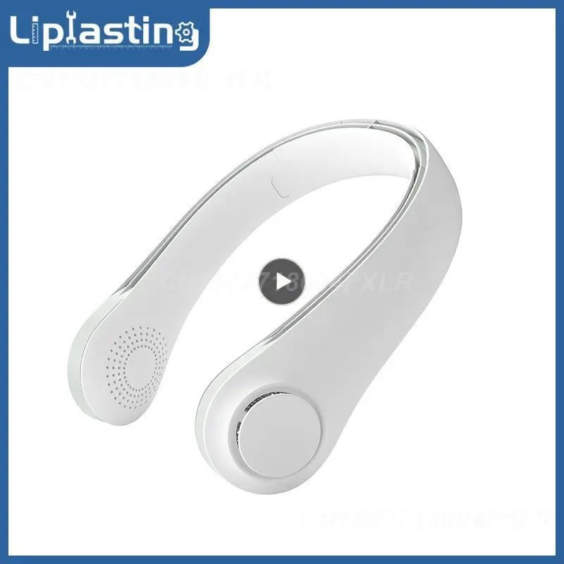 

2400mAh Summer Air Neck Fan Mini Bladeless Fan Leafless Hanging Neck Fan Air Cooler Neckband Fans Mute Sports Fans For Home