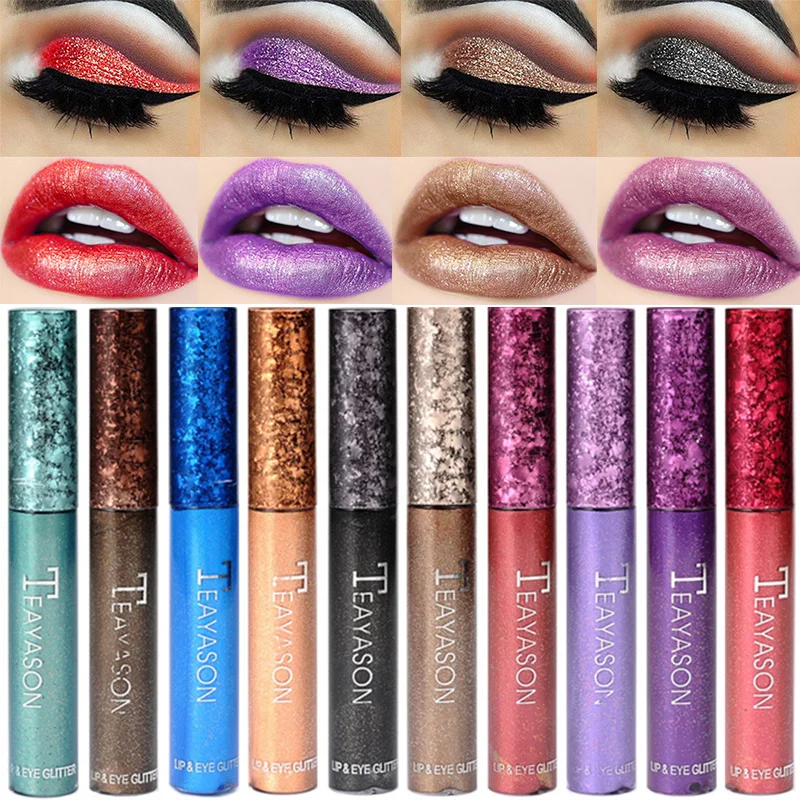 

Shiny Liquid Eyeshadow 12 Colors Metallic Glitter Brighten Lip Gloss Lying Silkworm Waterproof Long Lasting Eyeshadow Cosmetics