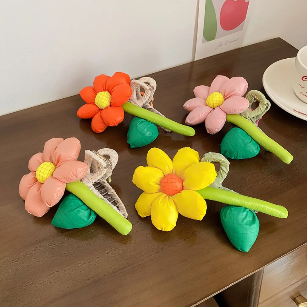 

Women Hair Accessories Flower Shape Sweet Flower Letter Hairpin Hair Claw Clip Large Clip Grasping Clip