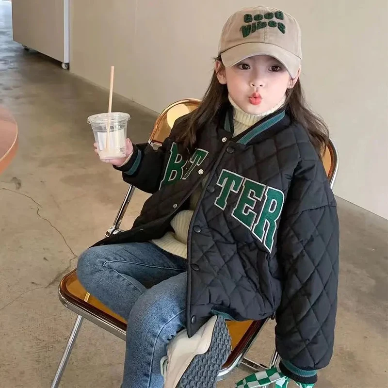

2023 New Spring Autumn Kids Boys Jacket Baseball Suit Bomber Tiny Cottons Children's Outerwear Clothing For Girls Coat Snow Wear