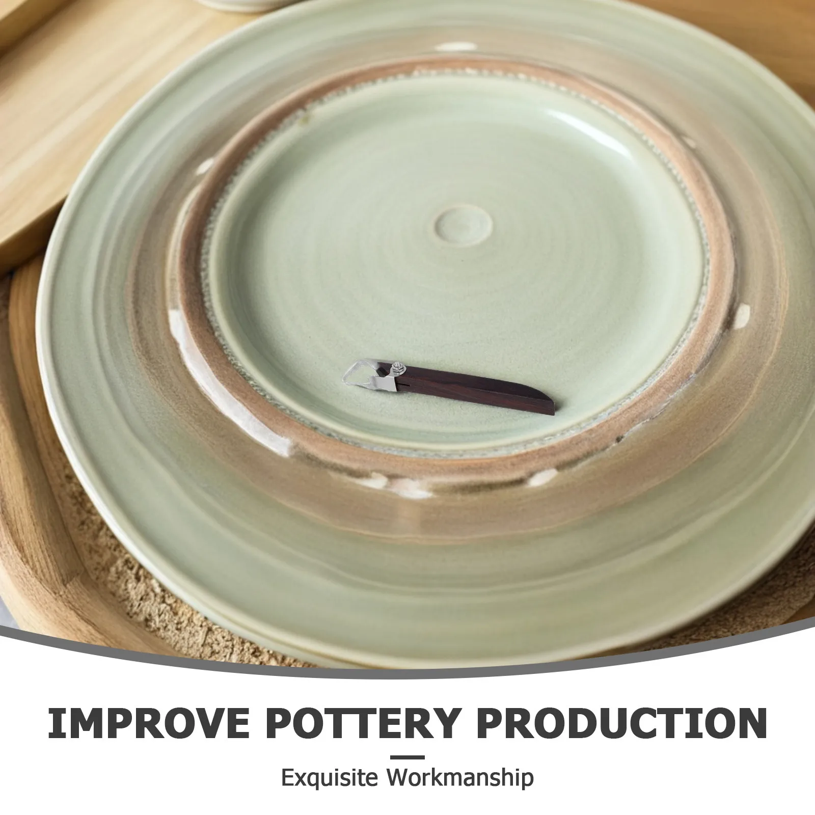 Фото Профессиональный набор инструментов для лепки ручек из керамики, скребки для резьбы по глине, для дизайна ручек чашек, кружек, ваз, для формовки глины, для керамической студии. №5