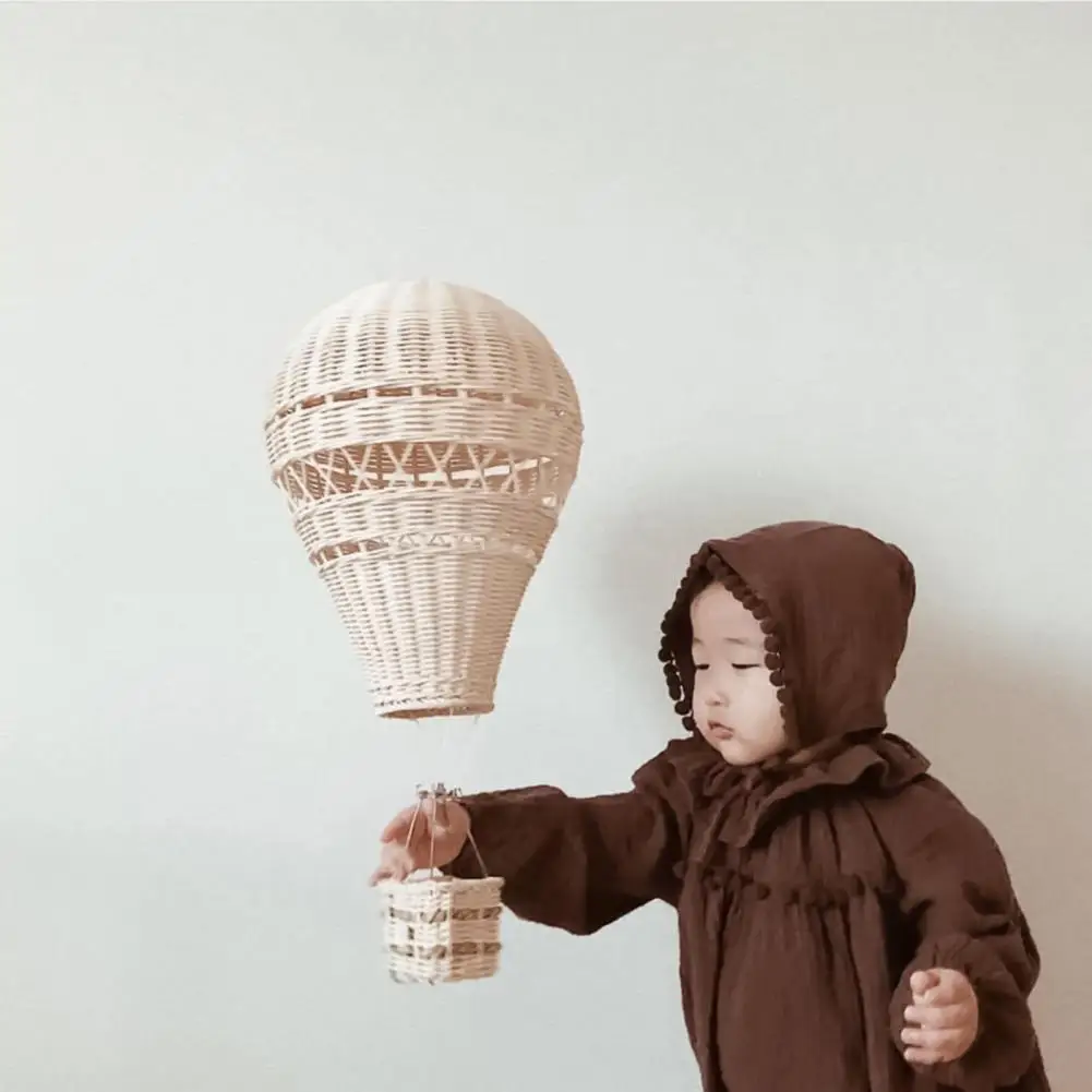 

Плетеный вручную шар из ротанга с горячим воздухом, портативный реквизит для естественной фотосъемки, настенный домашний декор для окна магазина, украшение детской комнаты