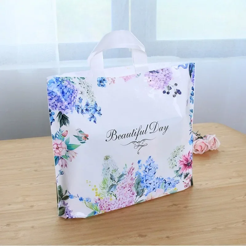 

50pcs Thank You Gift Bag Thick Plastic Bag Clothing Store Shopping Packaging Bags Wedding Christmas Party Candy Gift Bags