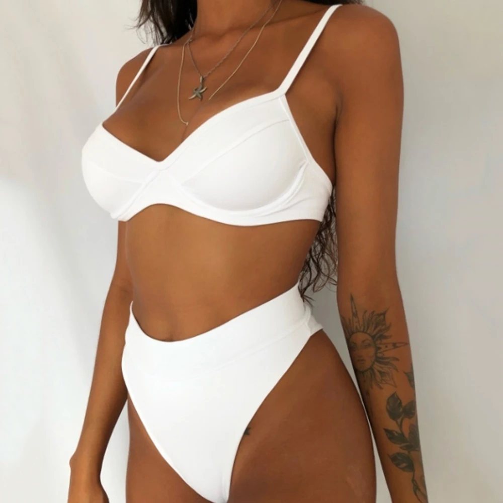 

Push Up Bikini Set High Waist Swimwear Women Swimsuit Sexy Bathing Suit Female 2022 New Beachwear High Cut Bather Biquinis