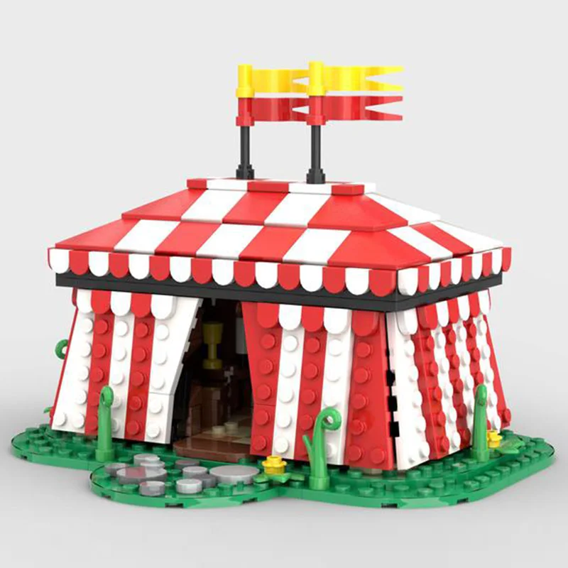 Конструктор MOC креативный эксперт средневековая модель Лев рыцари палатка