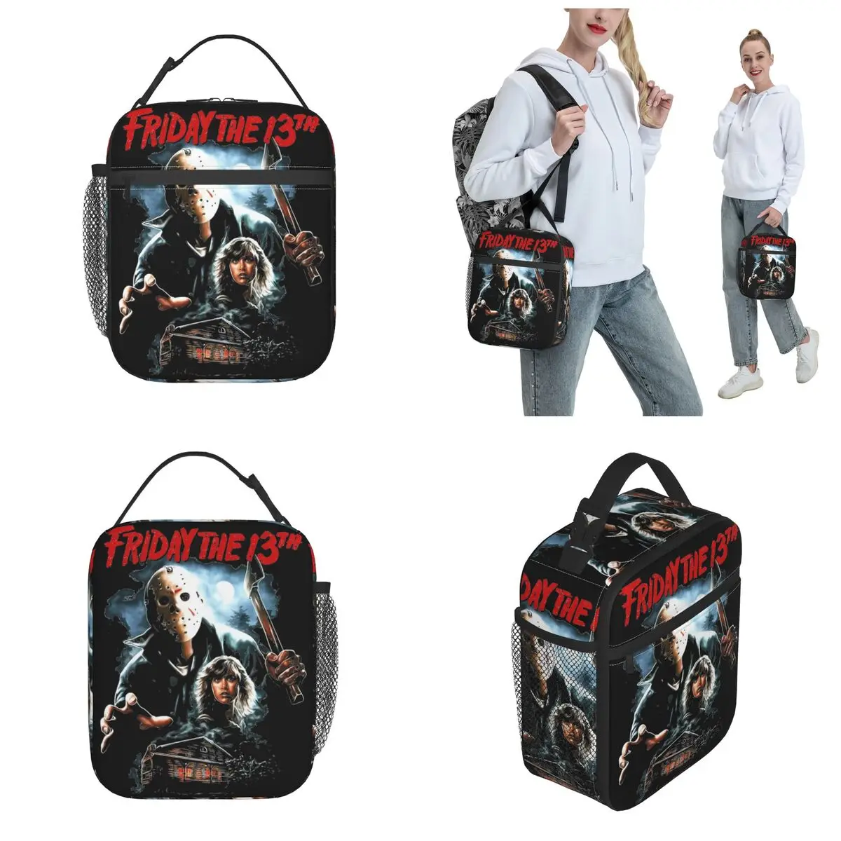 Изолированные сумки для завтрака с изображением пятницы 13-го Хэллоуина 2024