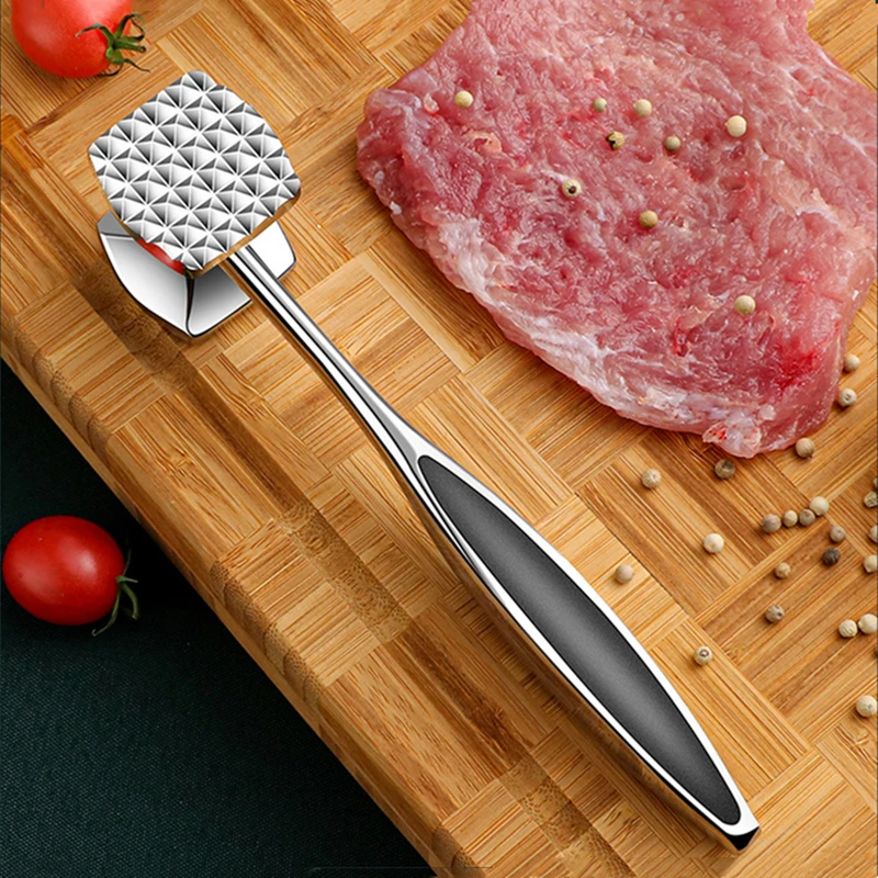 high quality alloy meat hammer 1434 nails two sided multifunction loose meat hammer tendon breaker kitchen gadgets meat tools free global shipping