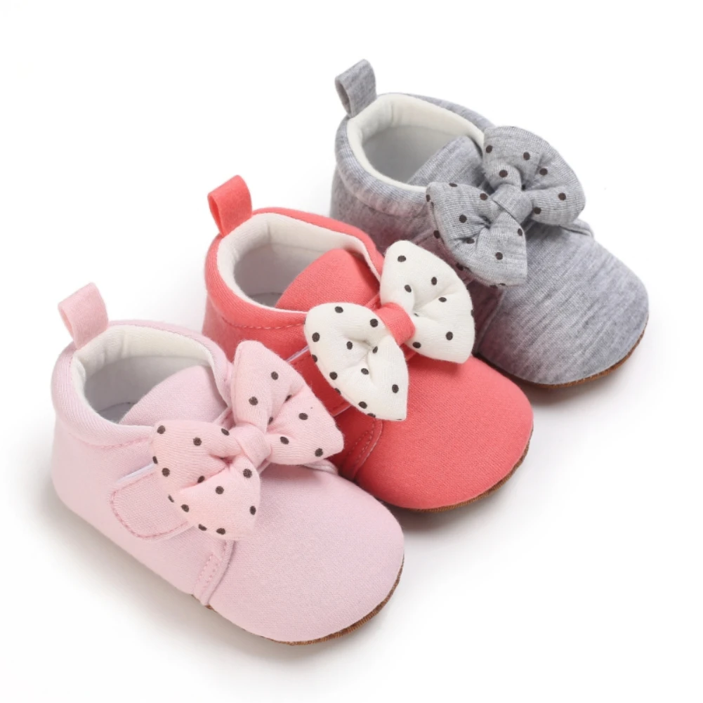 

Fashion Baby Girl Shoes Soft Sole Shoes High-top Ankle Toddler Prewalker Bowknot First Walker Non-slip Crib Shoes Boot For 0-18M