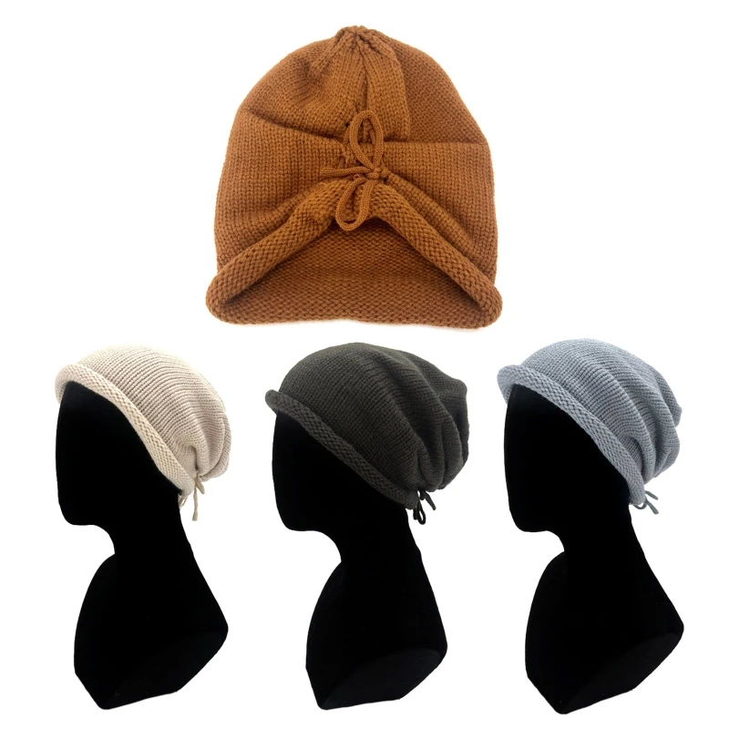 

28TF Baggy Slouchy Beanie Hat Crochet Knitted Hat Skullies Beanie Knitted Warm for Men Women Bonnet Caps