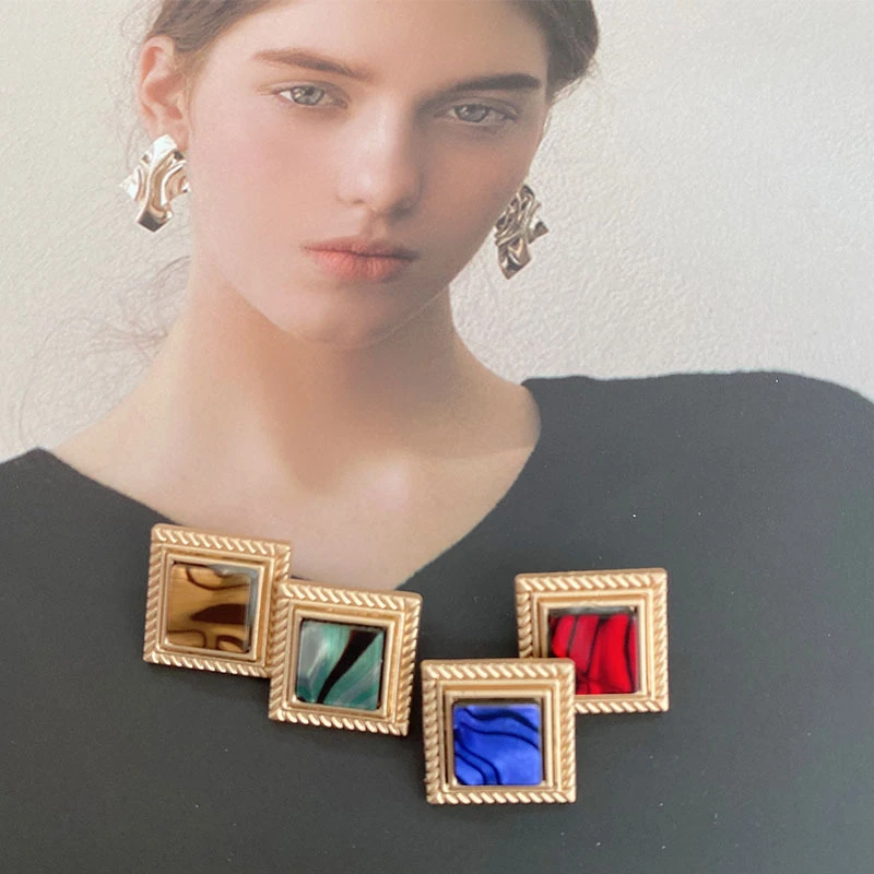 

10Pcs Square Metal Buttons For Clothing Vintage Coat Blouse Shirt Decorative DIY Handmade Crafts Accessories Wholesale