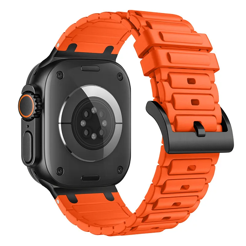 Фото Ремешки для Apple Watch 49 мм, 46 мм, 45 мм, 44 мм, 42/41/40 мм, металлические и силиконовые браслеты, ремешки для iWatch Series Ultra 2, 3/11/9/8/7/6/SE. №3