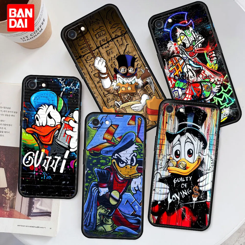 

Cover Case for iPhone 6 6s 7 8 X XR XS Max SE 2020 Plus 6plus 7plus 8plus Bag Capa Armor Phone Soft Disney Donald Duck Cartoon