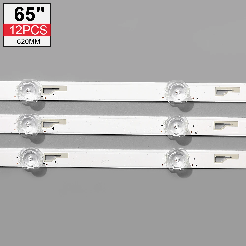 LED Backlight strip 6 lamp for TCL65D06-ZC23AG-04 05 65D1800 65HR330M06A7 V0 4C-LB650T-ZC1 ZC2 HRB Hitachi 65R80 AW TV-65UHD4K
