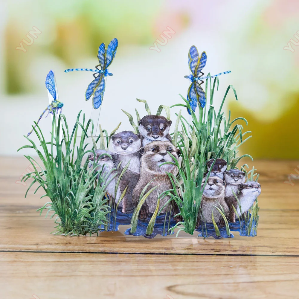 Металлические Вырубные штампы со стрекозой очаровательные король натуральный