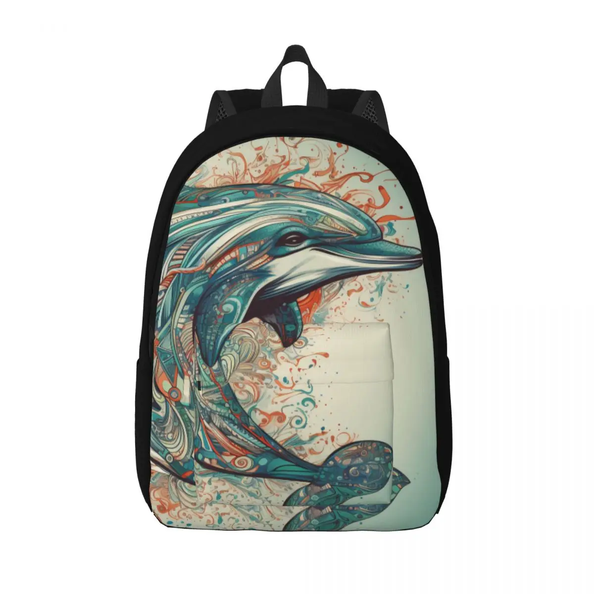 

Dolphin Canvas Backpacks Cartoon Stylize Bag Business Backpack Big Modern Bags