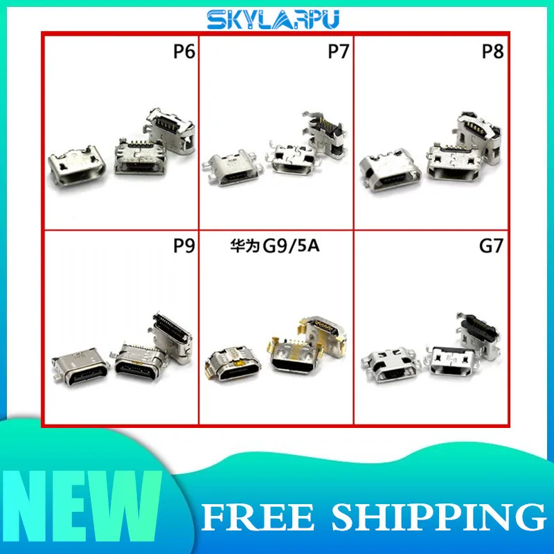 USB-порт для зарядки мобильного телефона Huawei P6 P7 P8 P9 G7 G9 Lite G9Lite