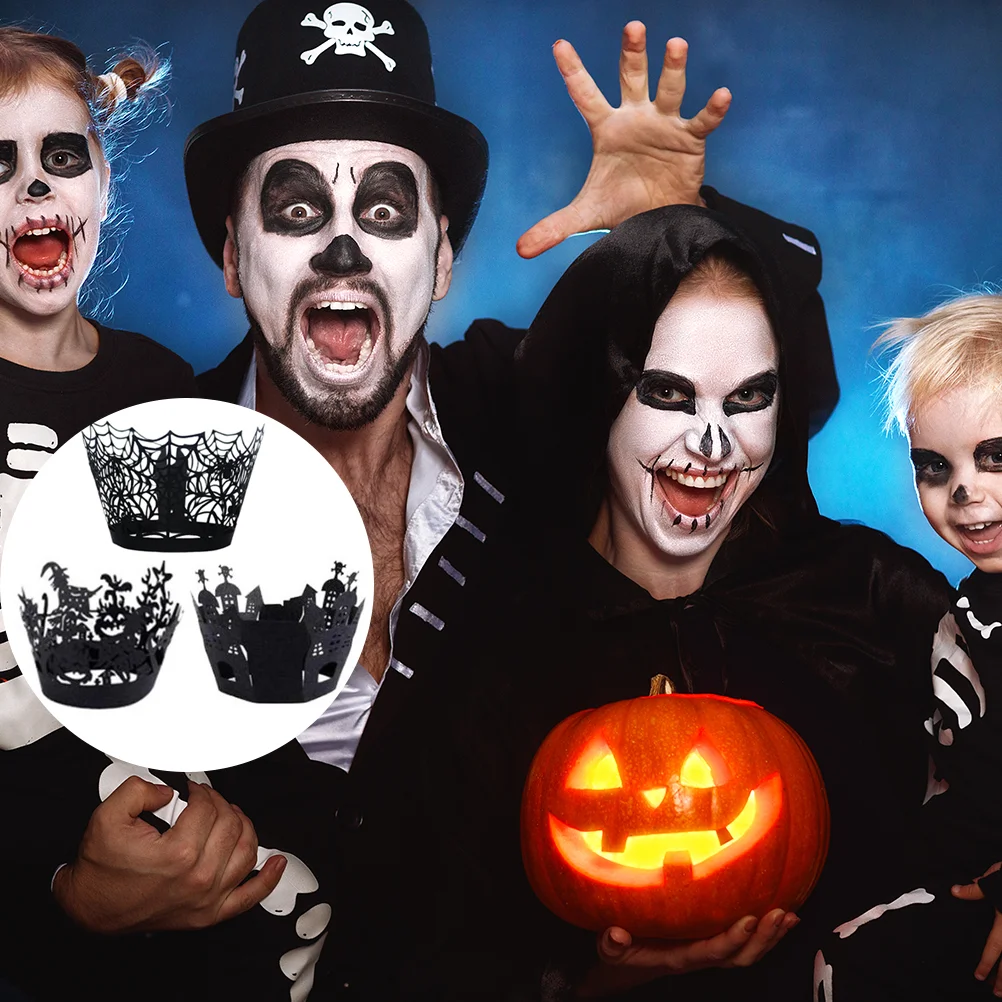 

36pcs Cupcake Wrappers Spiderweb Cupcake Liner Cupcake Cases Spider Web Cake Wrapper Party Cake Cups Horror Party Cake Liner