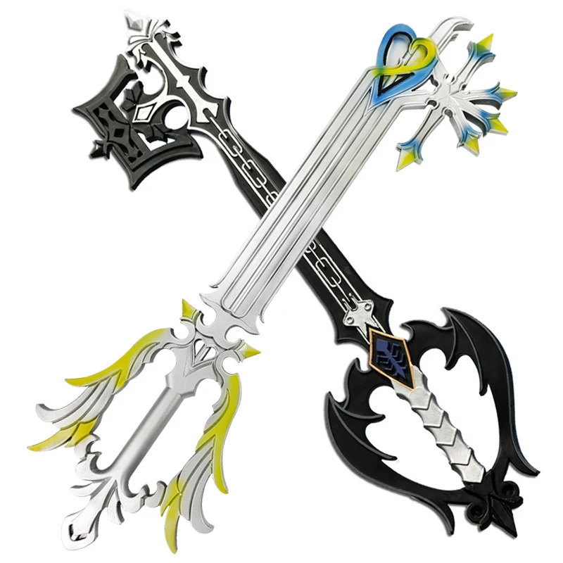 

Kingdom Hearts Weapon 91cm Sora Keyblade PU Riku Cosplay Weapon Katana Collection Samurai Sword Knife Children Toys for Boys