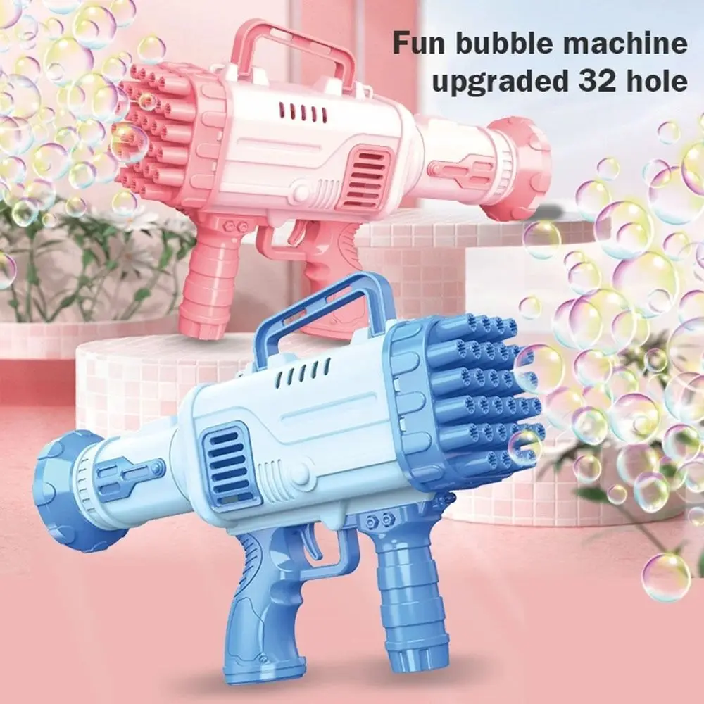 

Automatic 32 Holes for Kids Children Outdoor Fun Electric Bubble Gun Gatling Bubble Machine Outdoor Toys Rainbow Rocket