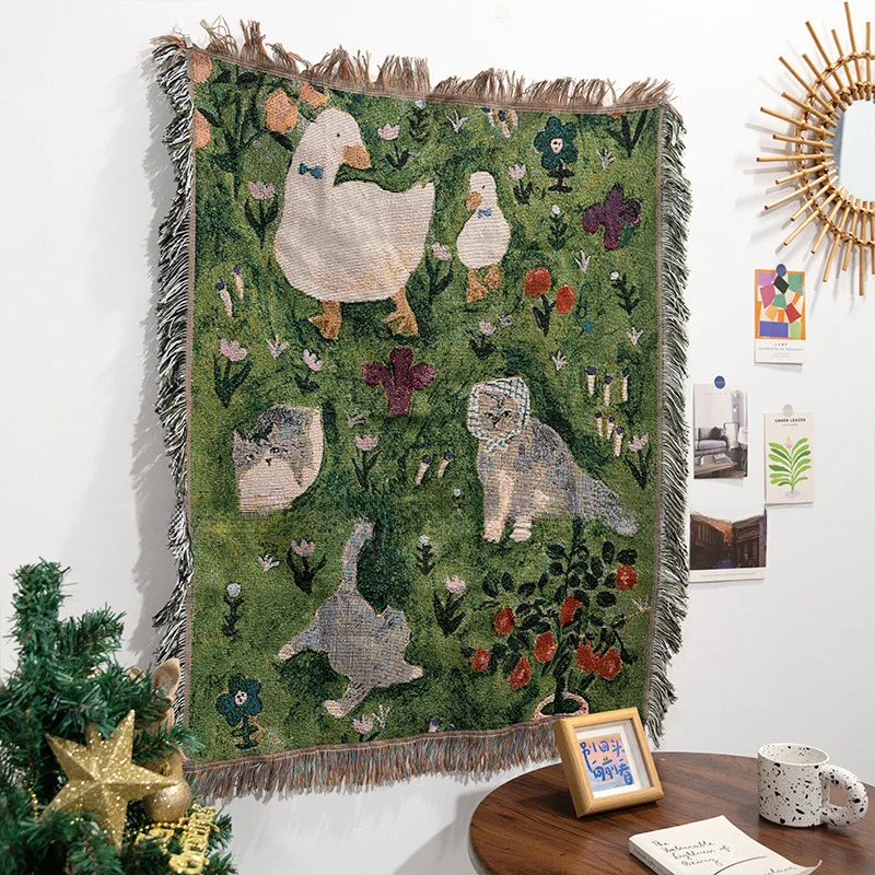 Kawaii Cat гобелен полиэстер/хлопок 80x100 см / 130x160 см