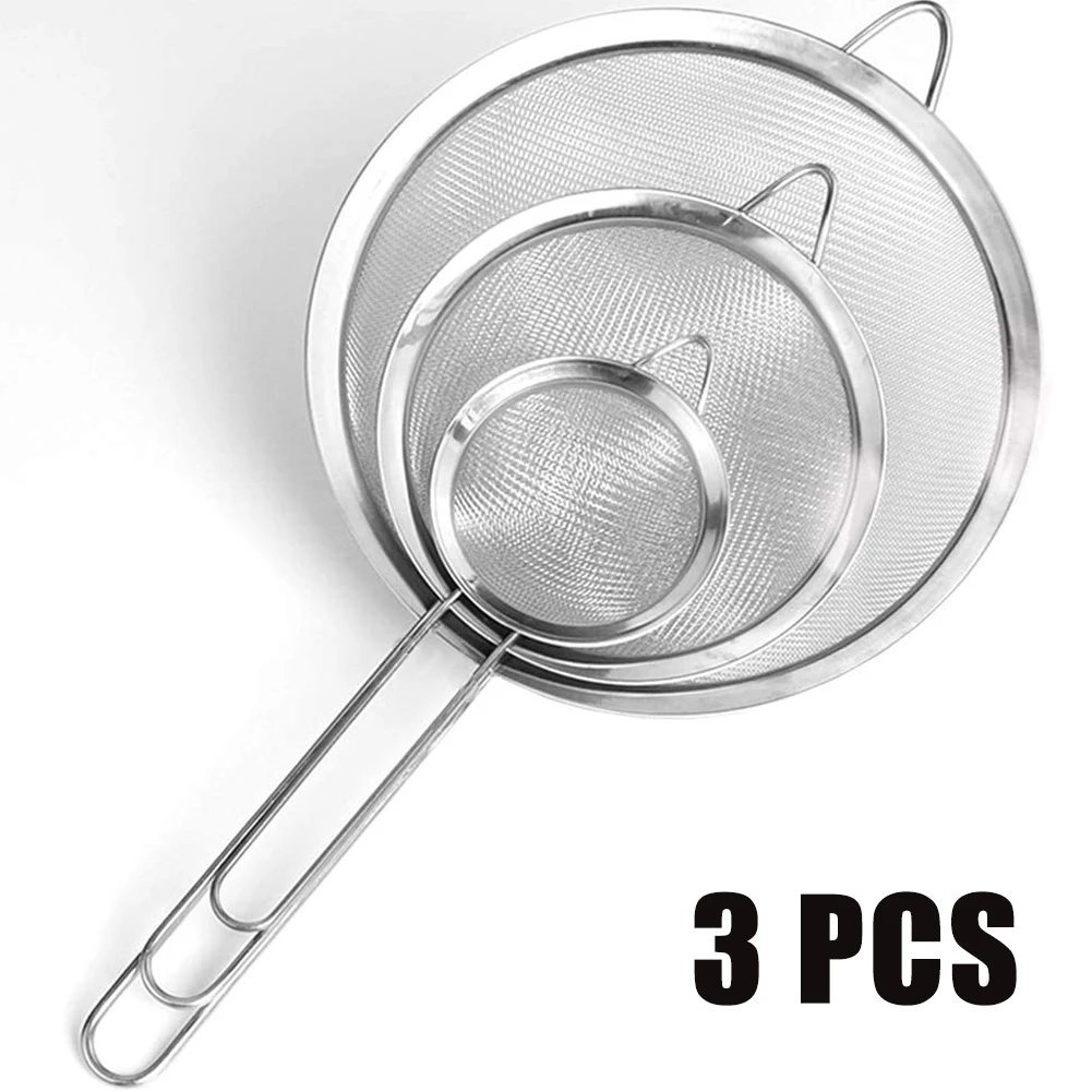 

3 шт., сетчатый фильтр из нержавеющей стали