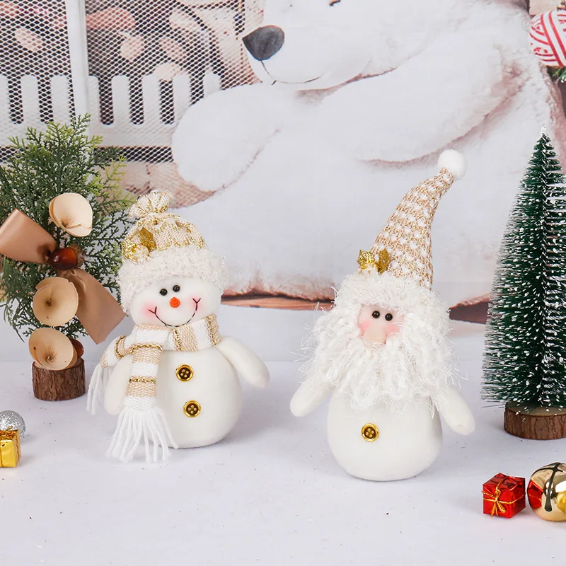 

Christmas Gnome White Plush Hat Plush Beard Cute Doll Elf Dwarf Ornament for Xmas Elf Decoration New Year Holiday