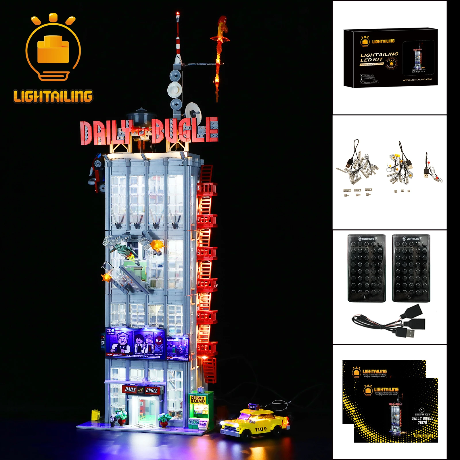 LIGHTAILING LED Light Kit for 76178 Daily Bugle Building Blocks Set (NOT Include the Model) Bricks Toys for Children