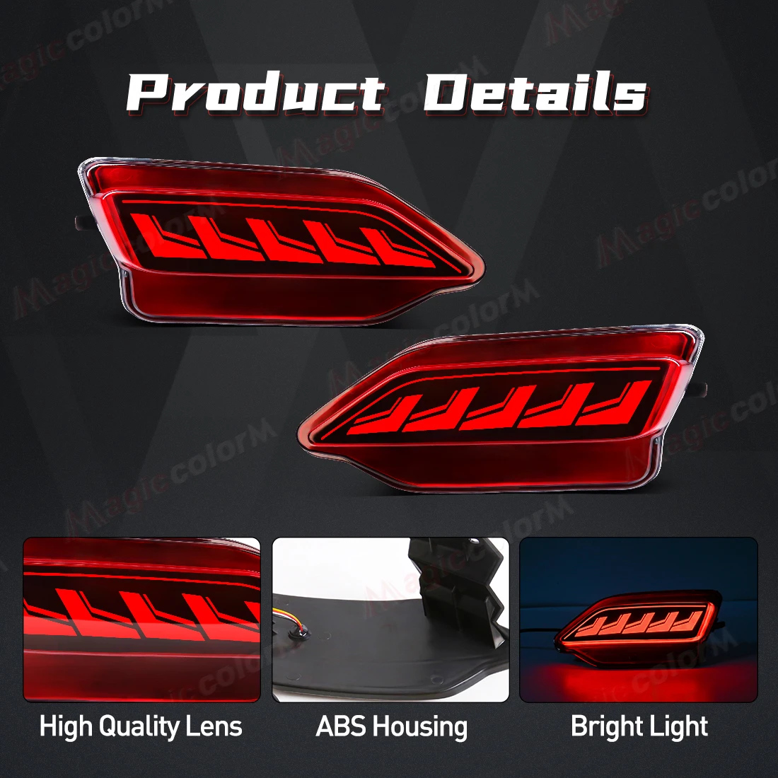 Светодиодный отражатель заднего бампера для Toyota RAV4 2013 2014 2015 предупреждение о