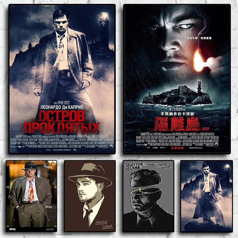 

Movie Classic Mystery Hot Thriller Shutter Island Art Home Wall Decoration Removable Canvas Poster Aesthetics Bedroom Picture